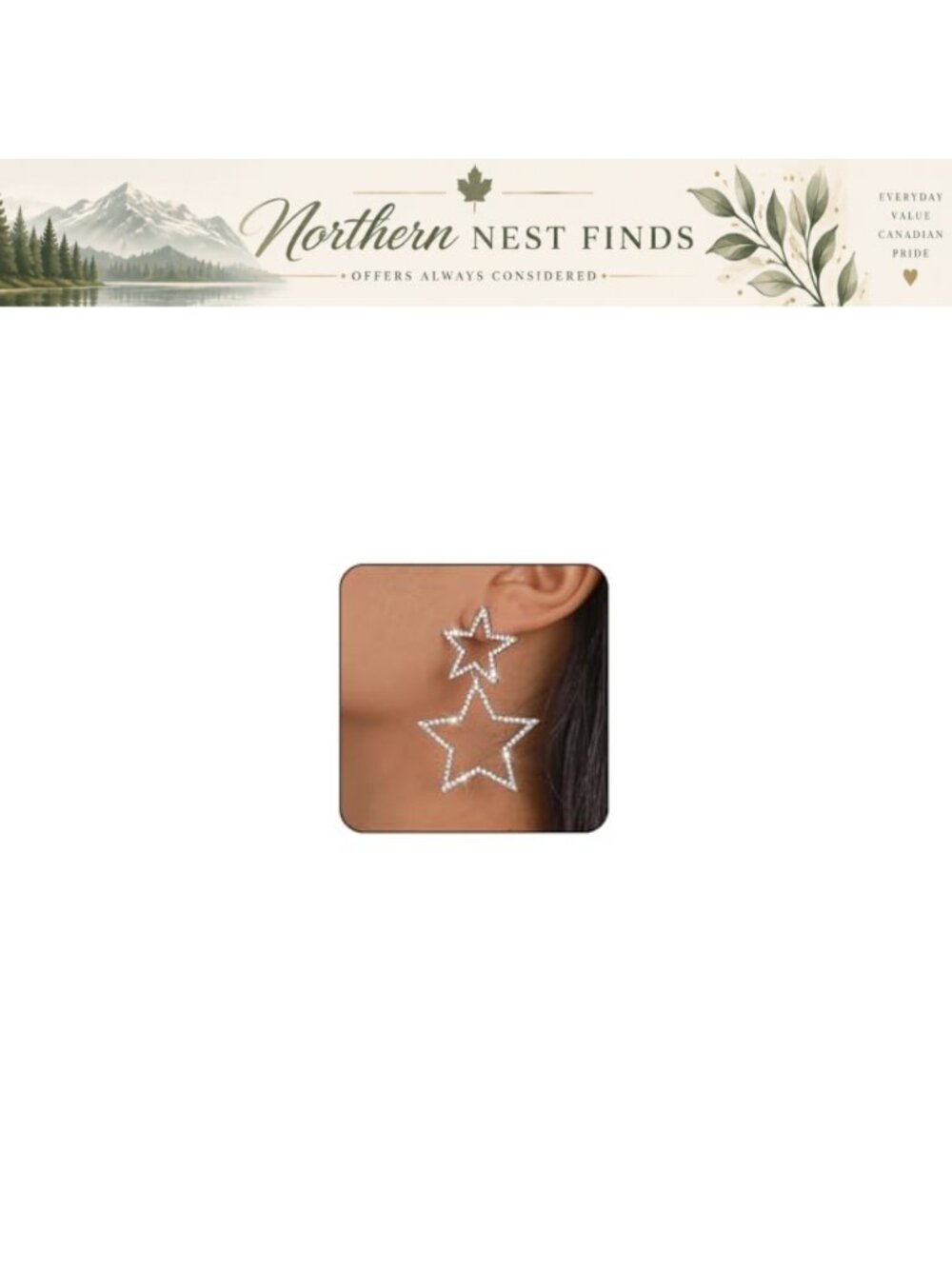 Star Dangle Earrings 14K Gold Silver Plated Y2K Wedding Gift